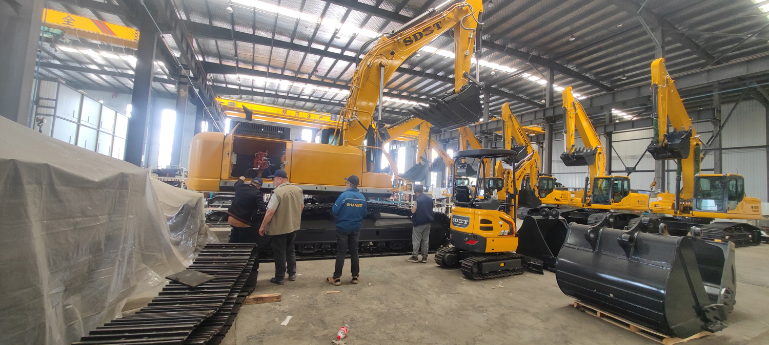 Línea de producción de excavadoras china