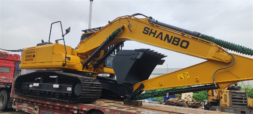 Carga y envío a Sudamérica de una excavadora sobre orugas Shanbo SH240-8: Análisis completo de la en